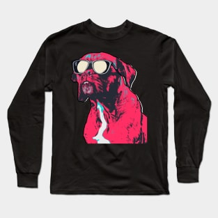 Cool Boxer Dog Wearing Sun Glasses Long Sleeve T-Shirt